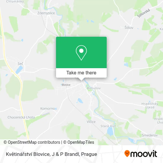 Květinářství Blovice, J & P Brandl map