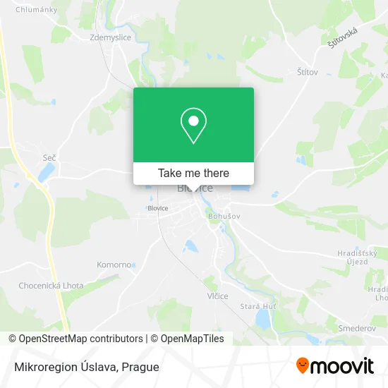 Mikroregion Úslava map