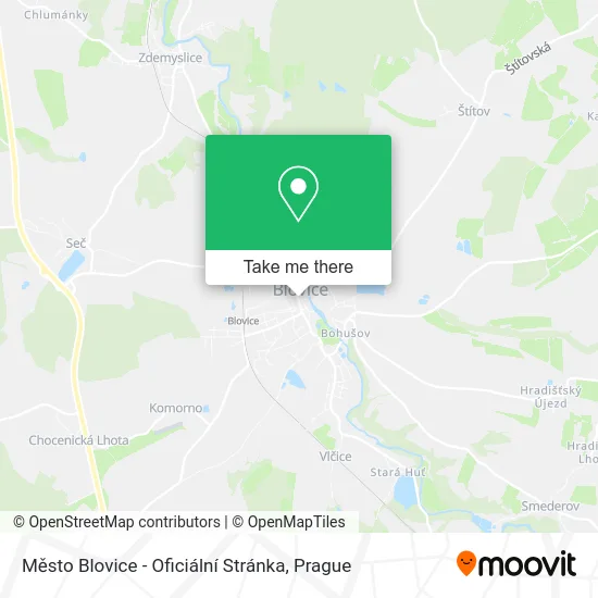 Město Blovice - Oficiální Stránka map