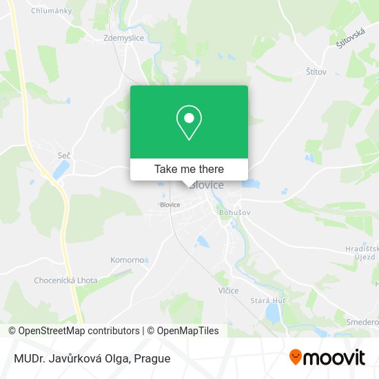 Карта MUDr. Javůrková Olga
