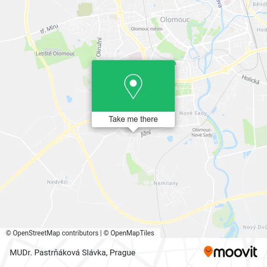 Карта MUDr. Pastrňáková Slávka