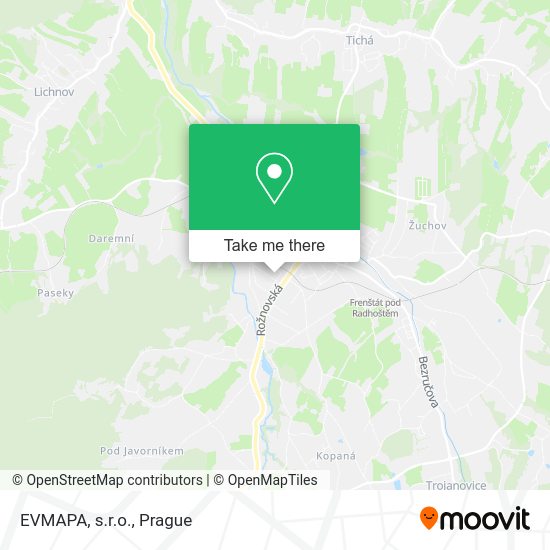 Карта EVMAPA, s.r.o.