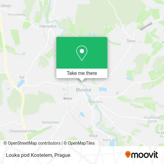Карта Louka pod Kostelem