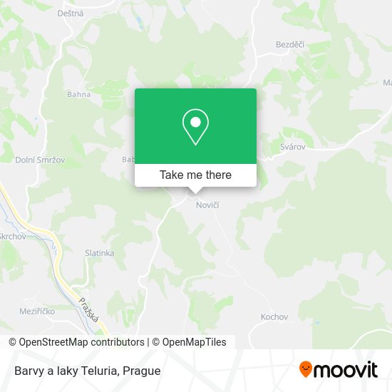 Карта Barvy a laky Teluria