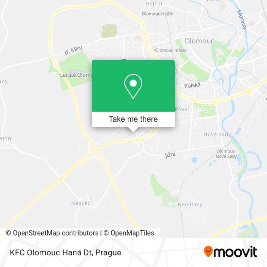 Карта KFC Olomouc Haná Dt