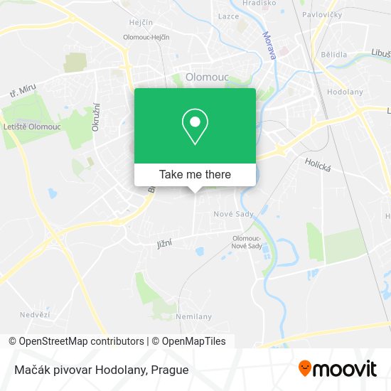 Карта Mačák pivovar Hodolany