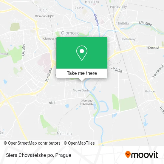 Карта Siera Chovatelske po