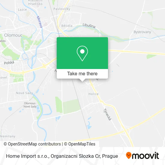 Карта Home Import s.r.o., Organizacni Slozka Cr