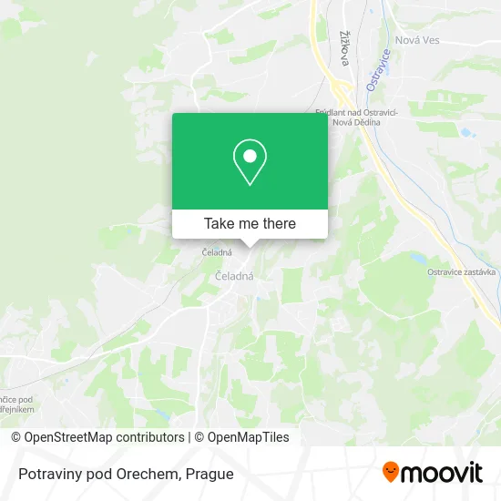Карта Potraviny pod Orechem