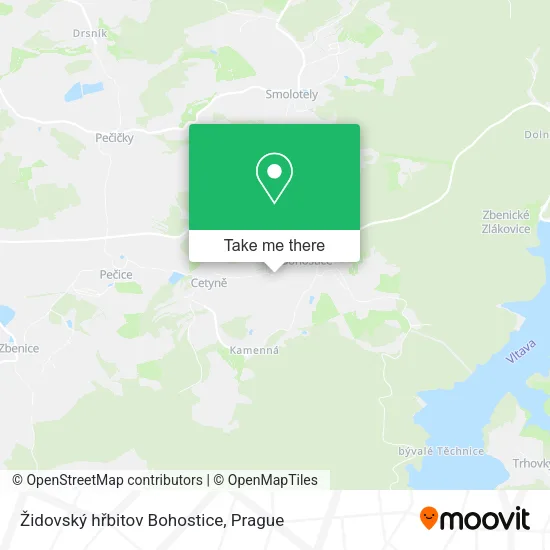 Карта Židovský hřbitov Bohostice