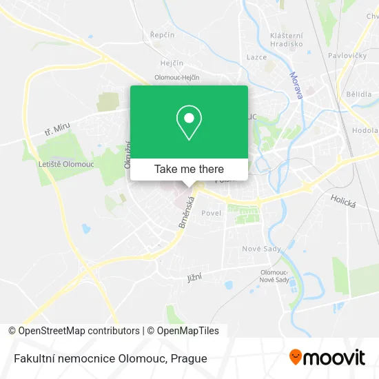 Fakultní nemocnice Olomouc map