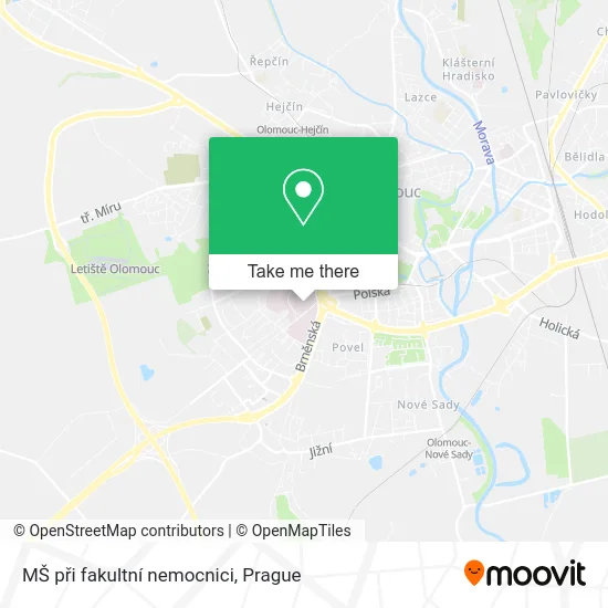 MŠ při fakultní nemocnici map