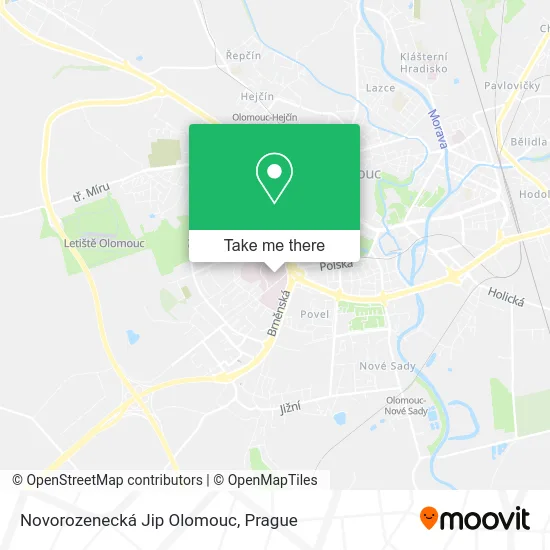 Карта Novorozenecká Jip Olomouc