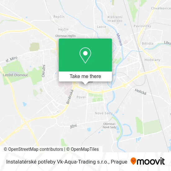 Карта Instalatérské potřeby Vk-Aqua-Trading s.r.o.