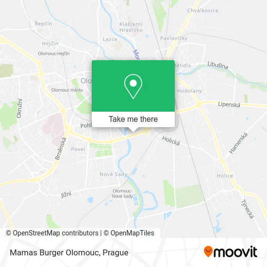 Карта Mamas Burger Olomouc