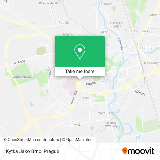 Kytka Jako Brno map