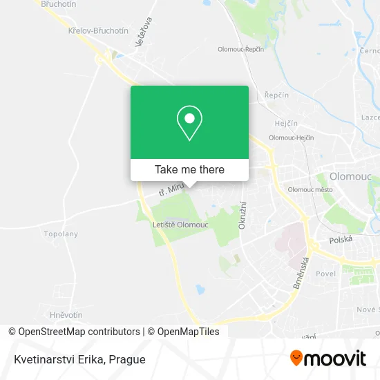 Карта Kvetinarstvi Erika
