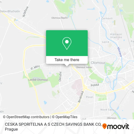 Карта CESKA SPORITELNA A S CZECH SAVINGS BANK CO