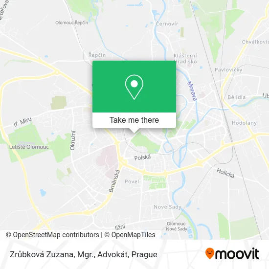 Карта Zrůbková Zuzana, Mgr., Advokát