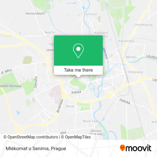 Карта Mlékomat u Senima