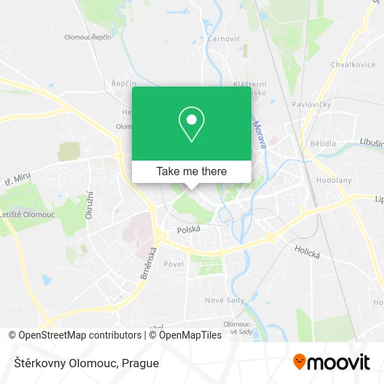 Карта Štěrkovny Olomouc