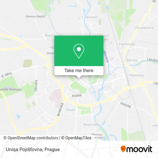 Uniqa Pojišťovna map