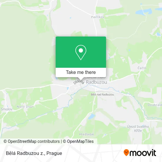 Карта Bělá Radbuzou z.