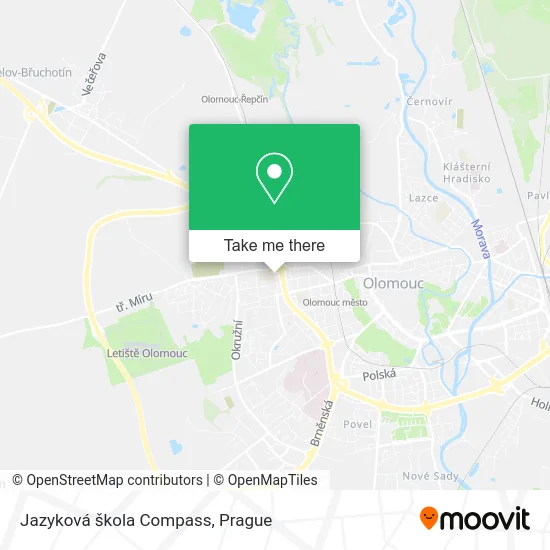Карта Jazyková škola Compass