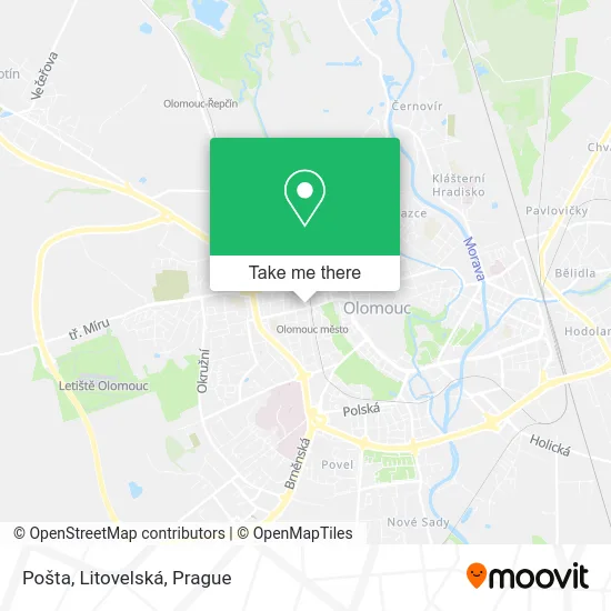 Карта Pošta, Litovelská