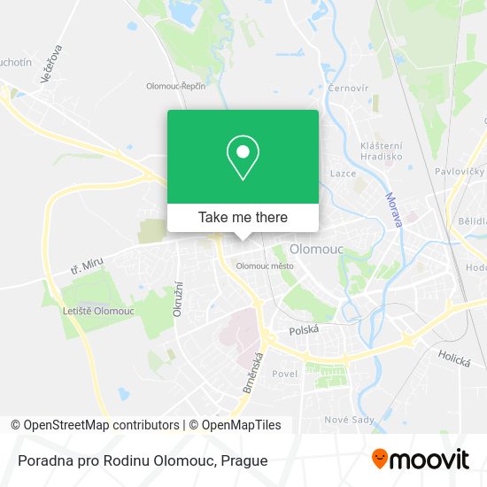 Карта Poradna pro Rodinu Olomouc