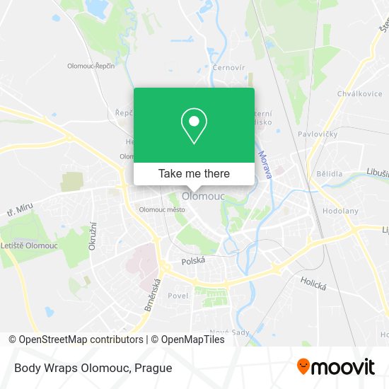 Карта Body Wraps Olomouc