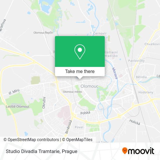 Карта Studio Divadla Tramtarie
