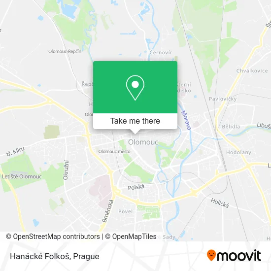 Карта Hanácké Folkoš