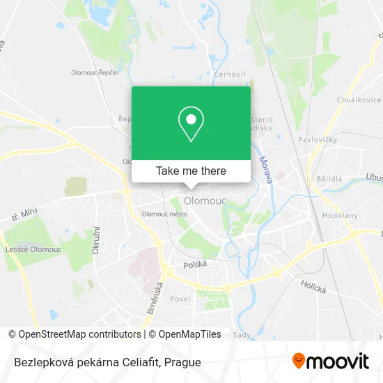 Карта Bezlepková pekárna Celiafit