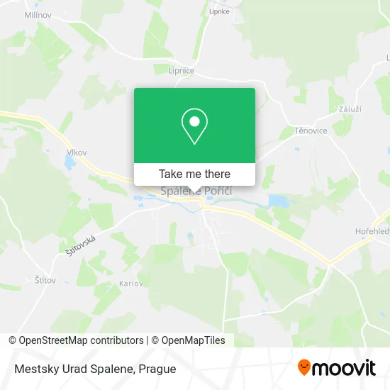 Карта Mestsky Urad Spalene