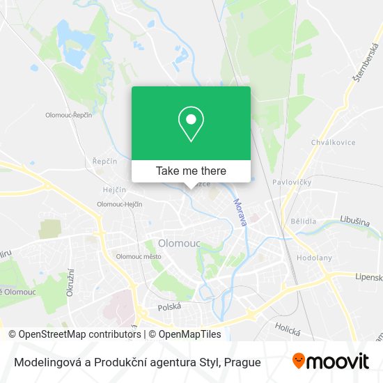 Карта Modelingová a Produkční agentura Styl
