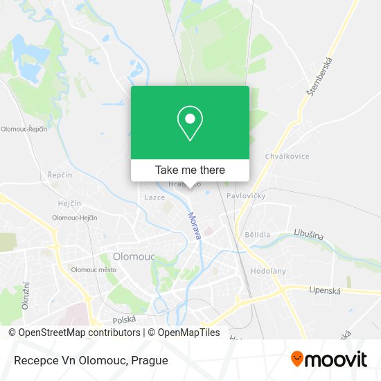 Карта Recepce Vn Olomouc
