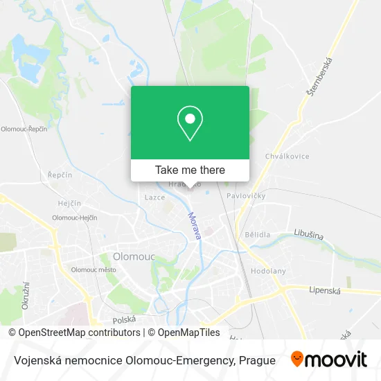 Карта Vojenská nemocnice Olomouc-Emergency