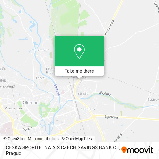 Карта CESKA SPORITELNA A S CZECH SAVINGS BANK CO