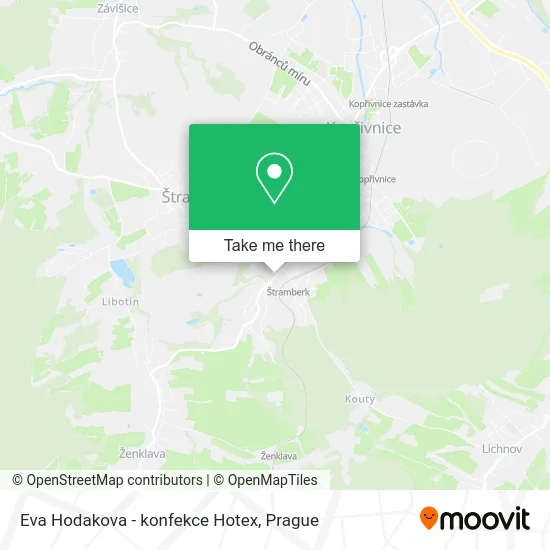 Eva Hodakova - konfekce Hotex map