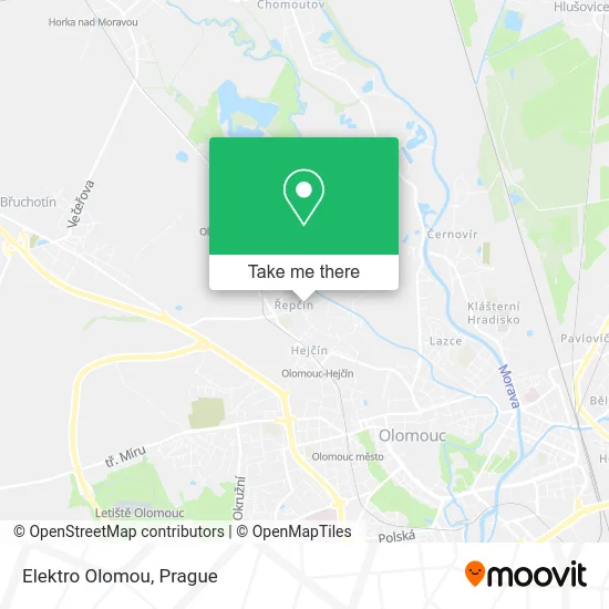 Карта Elektro Olomou