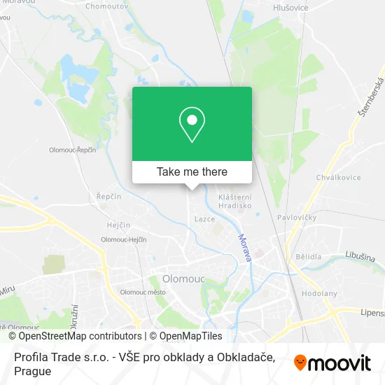 Карта Profila Trade s.r.o. - VŠE pro obklady a Obkladače