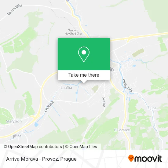 Карта Arriva Morava - Provoz