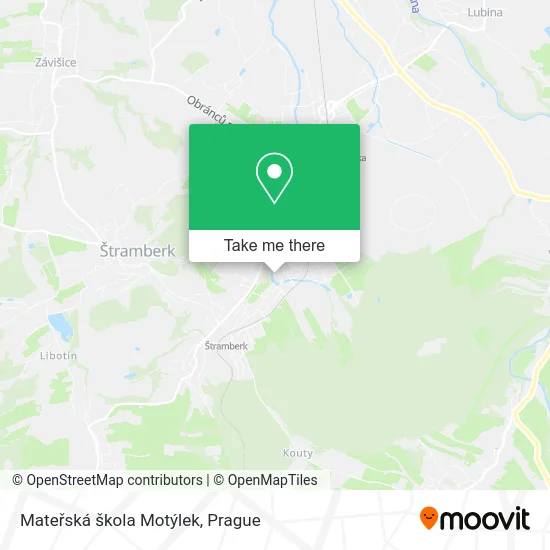 Карта Mateřská škola Motýlek