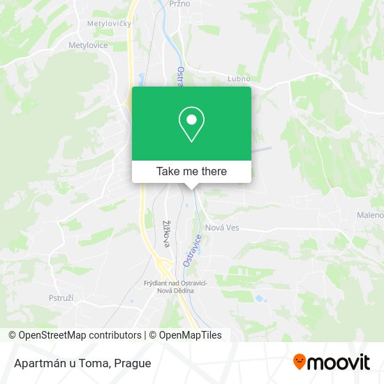Карта Apartmán u Toma
