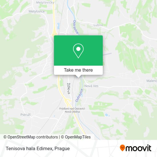 Карта Tenisova hala Edimex