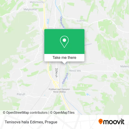 Карта Tenisova hala Edimex