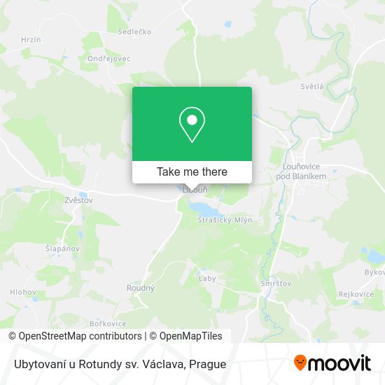 Карта Ubytovaní u Rotundy sv. Václava