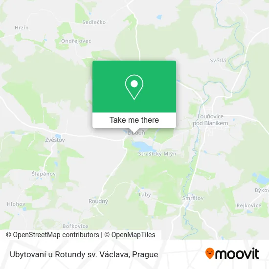 Карта Ubytovaní u Rotundy sv. Václava