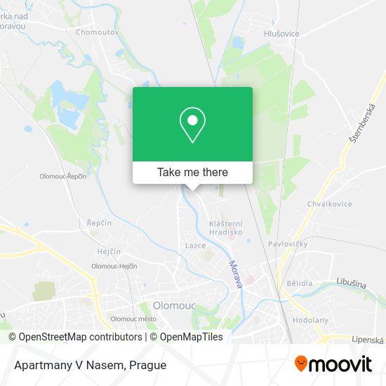 Карта Apartmany V Nasem